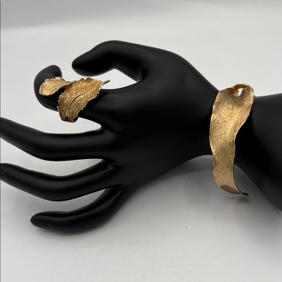 Dyadema Italy Vermeil 925 Gold Leaf Ring